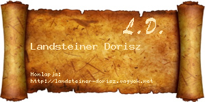 Landsteiner Dorisz névjegykártya